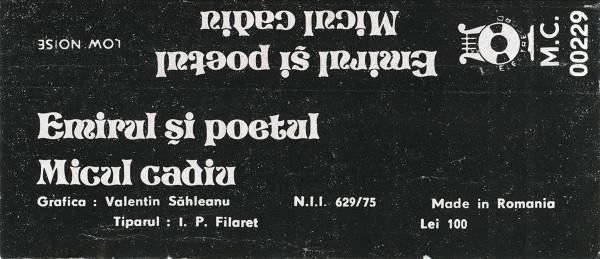 Unknown Artist - Emirul Și Poetul / Micul Cadiu (Caseta Audio) [2]