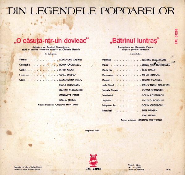 O Căsuță-ntr-un Dovleac / Bătrînul Luntraș, (Disc Vinil) [2]