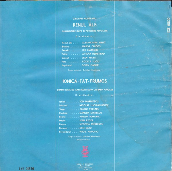 Renul Alb / Ionică Făt-Frumos, (Disc Vinil) [2]