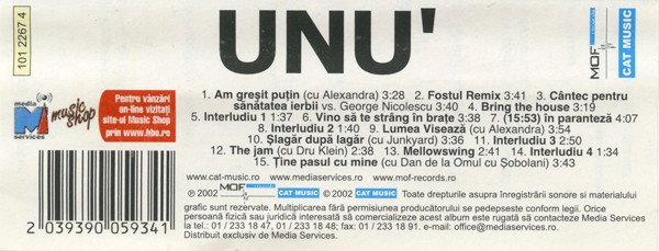 Unu' - Unu' , (Casetă Audio) [2]