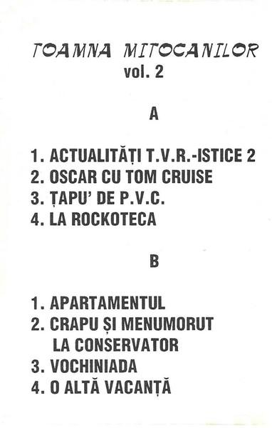 Vacanța Mare - Toamna Mitocanilor vol. 2 (Casetă Audio) [2]