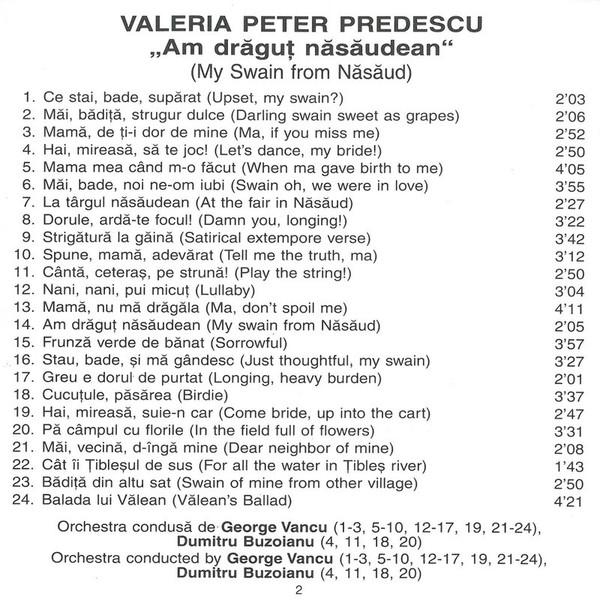 Valeria Peter Predescu - Am Drăguț Năsăudean (My Swain From Năsăud) [2]