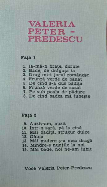 Valeria Peter Predescu - Ia-mă-n Brațe, Dorule (Caseta Audio) [2]