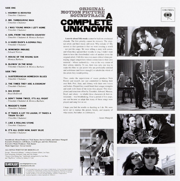 Various – A Complete Unknown (Original Motion Picture Soundtrack [2]
