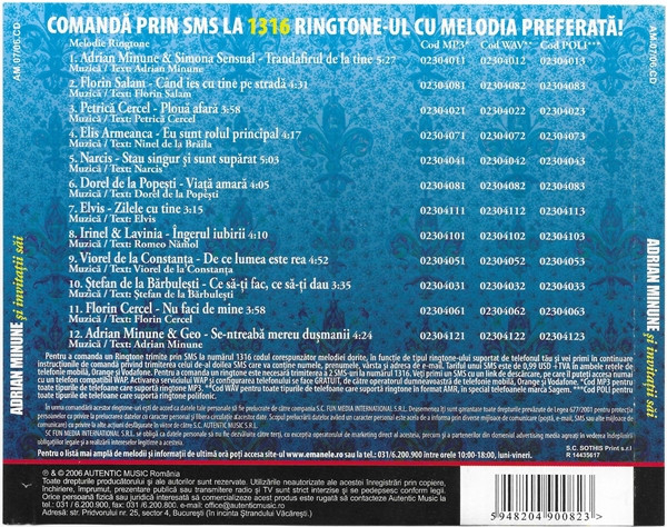 Various – Adrian Minune Și Invitații Săi (CD) [3]