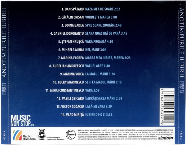Various – Anotimpurile Iubirii – E Vara Ta ! (CD) [2]