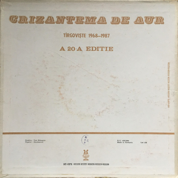 Crizantema De Aur - A 20-a Editie - Tîrgoviște 1987 [2]