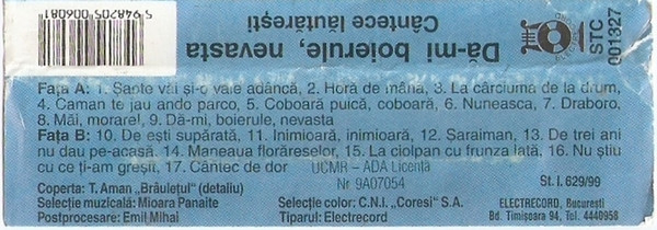 Various - Dă-mi Boierule, Nevasta , (Casetă Audio) [2]