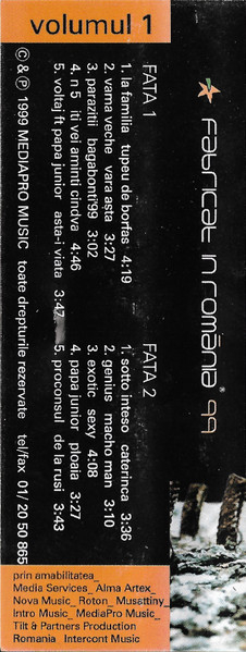 Various – Fabricat În România 99 Volumul 1 (CASETA) [2]