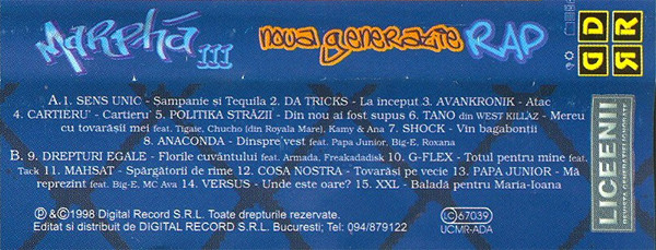 Various - Marpha III - Strict Hip-Hop - Noua Generație Rap (Caseta Audio) [2]