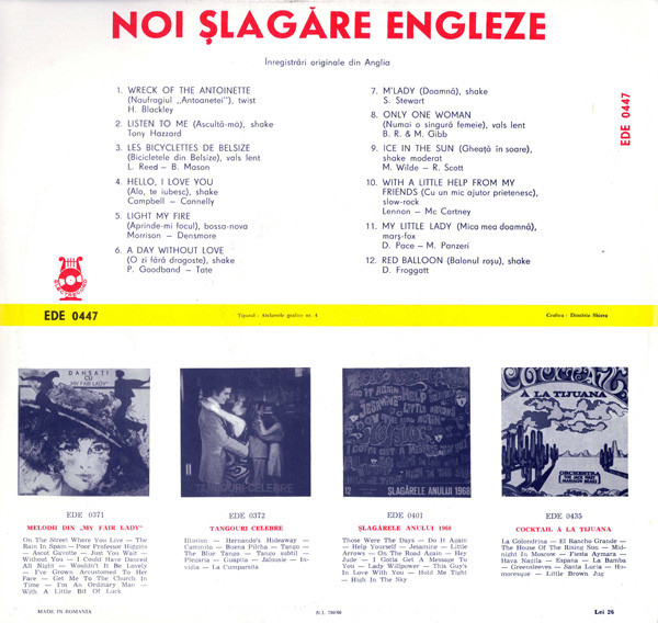 Noi Șlagăre Engleze, (Disc Vinil) [2]