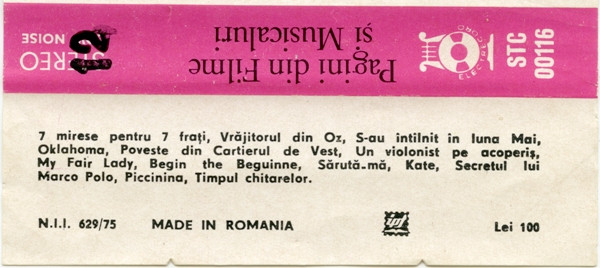 Various - Pagini Din Filme Și Musicaluri , (Casetă Audio) [2]