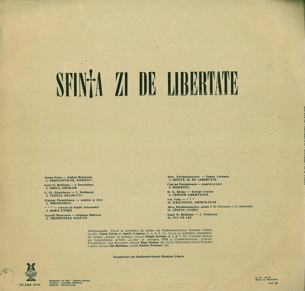 Sfînta Zi De Libertate, (Disc Vinil) [2]