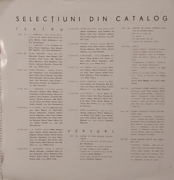 Vasile Alecsandri - Fîntîna Blanduziei, (Disc Vinil) [2]