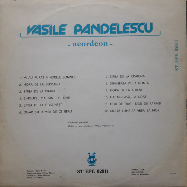 Vasile Pandelescu – Acordeon, (Disc Vinil) [2]