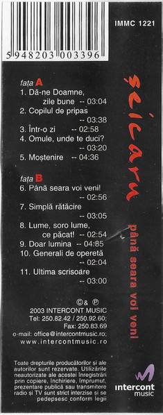 Vasile Șeicaru - Până Seara Voi Veni , (Casetă Audio) [2]