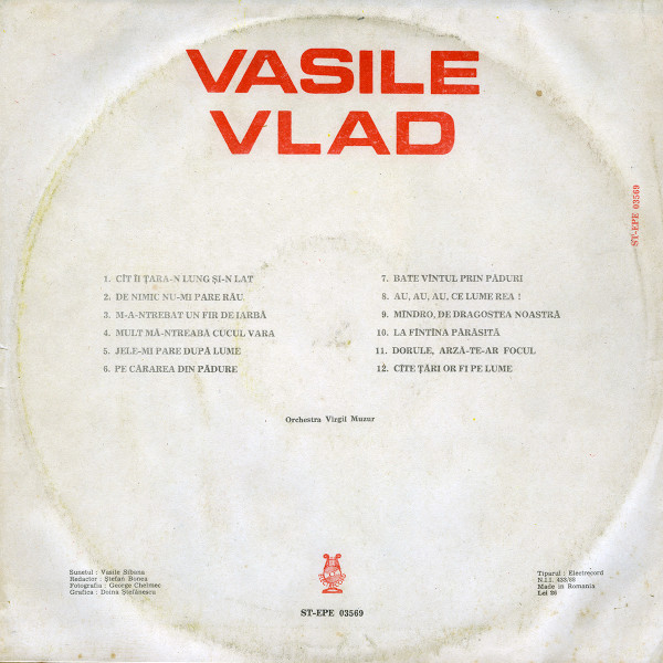 Vasile Vlad - Vasile Vlad, (Disc Vinil) [2]