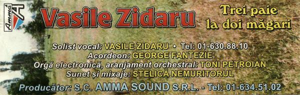 Vasile Zidaru - Trei Paie La Doi Măgari (Caseta Audio) [2]