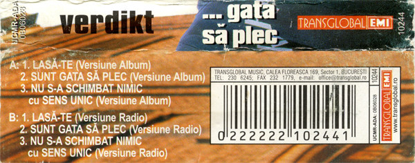 Verdikt - ... Gata Să Plec (Caseta Audio) [2]