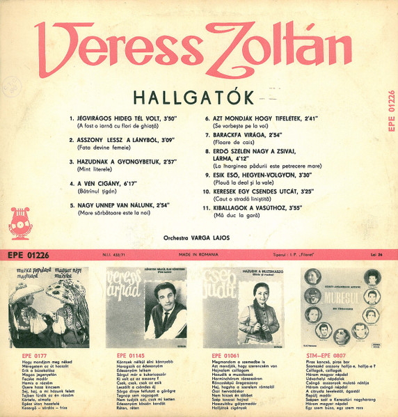 Veress Zoltán – Hallgatók, (Disc Vinil) [2]