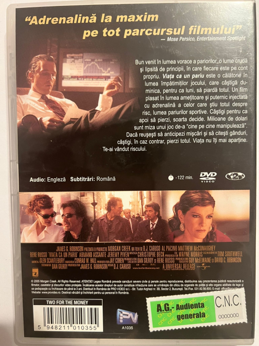 Viața ca un pariu / Two for the Money (2005) (DVD) [2]