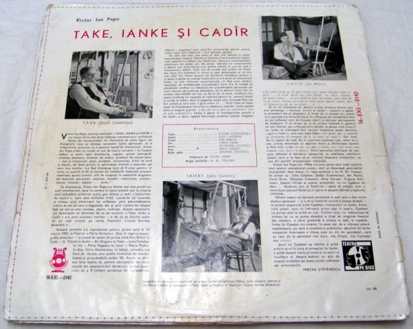 Victor Ion Popa - Take, Ianke Și Cadîr, (Disc Vinil) [2]