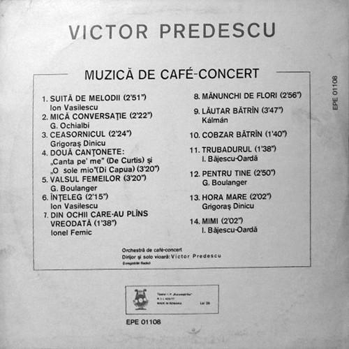 Victor Predescu - Muzică De Café-Concert (Disc Vinil) [2]