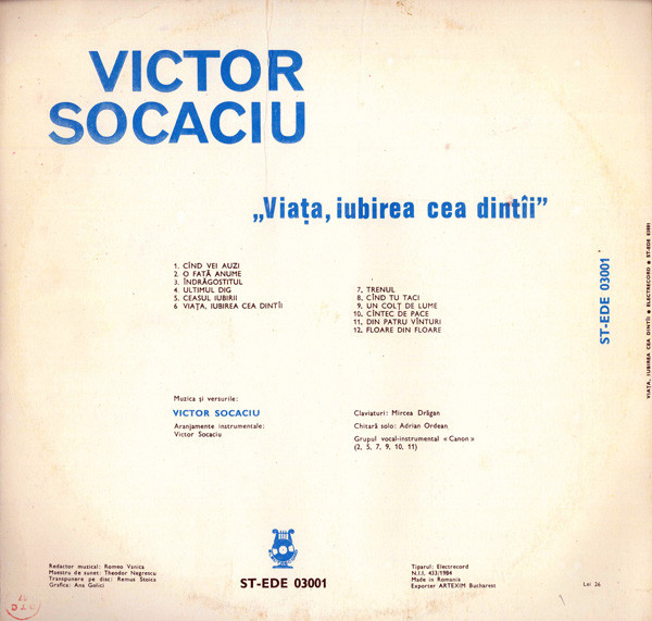 Victor Socaciu - Viața, Iubirea Cea Dintîi [2]