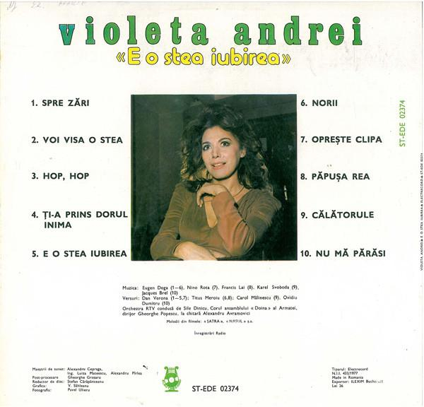 Violeta Andrei - «E O Stea Iubirea» Melodii Din Filme [2]