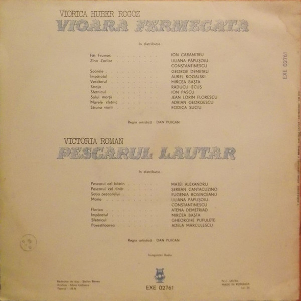 Viorica Rogoz - Vioara Fermecata / Pescarul Lautar, (Disc Vinil) [2]