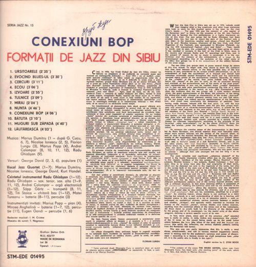 Vocal Jazz Quartet - Conexiuni Bop - Formații Sibiene De Jazz, (Disc Vinil) [2]