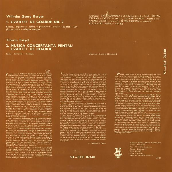 Wilhelm Berger - String Quartet No.7 / Musica Concertanta [2]