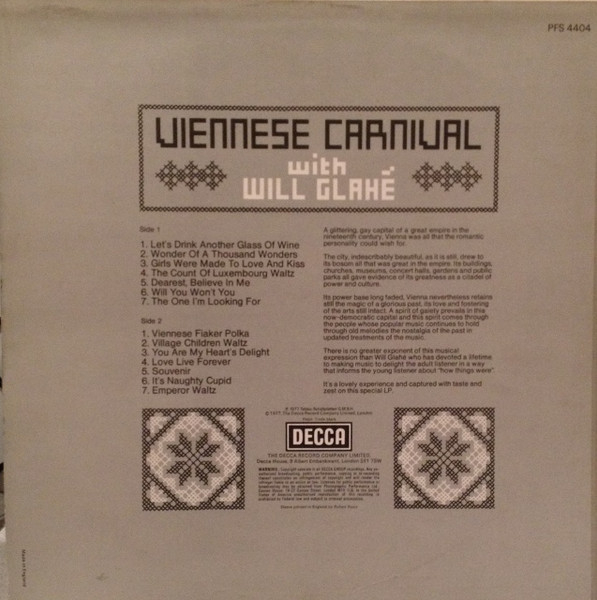 Will Glahé – Viennese Carnival (DISC VINIL) [2]