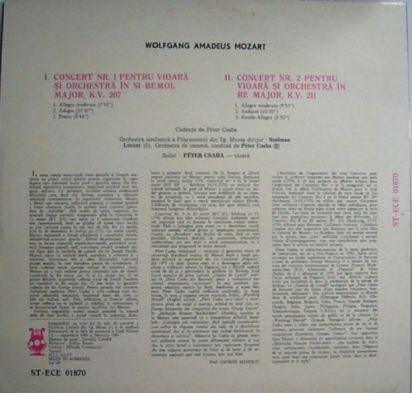 Wolfgang Amadeus Mozart - Concert Nr. 1 În Si Bemol Major, K. V. 207 / Concert Nr. 2 În Re Major, K. V. 211 Pentru Vioară Și Orchestră [2]