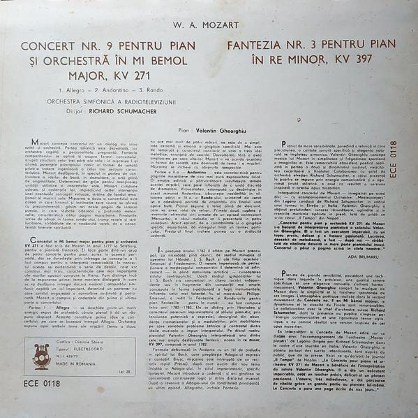 Wolfgang Amadeus Mozart - Concert Nr. 9 Pentru Pian Și Orchestră În Mi Bemol Major, (Disc Vinil) [2]