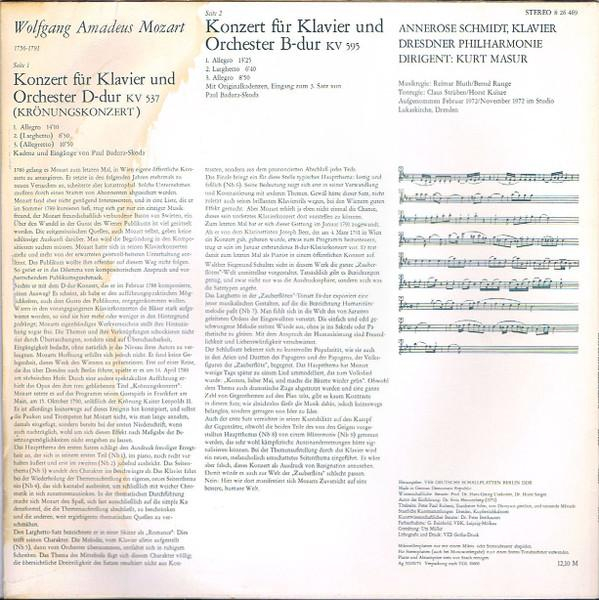 Wolfgang Amadeus Mozart - Klavierkonzert D-dur KV 537 (Krönungs-Konzert) / Klavierkonzert B-dur KV 595 [2]