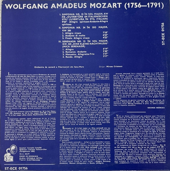Wolfgang Amadeus Mozart - Simfonia Nr. 32 În Sol Major, KW 318 / Simfonia Nr. 34 În Do Major, KW 388 / Mica Serenadă În Sol Major, KW 525 [2]