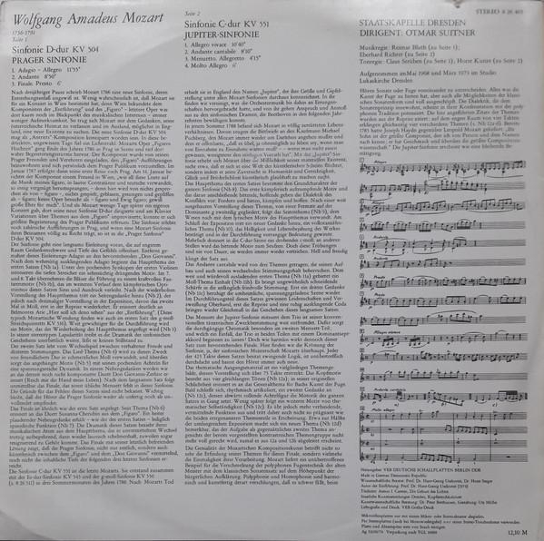 Wolfgang Amadeus Mozart - Sinfonie D-dur KV 504 (Prager Sinfonie) / Sinfonie C-dur KV 551 (Jupiter-Sinfonie) (Disc Vinil) [2]