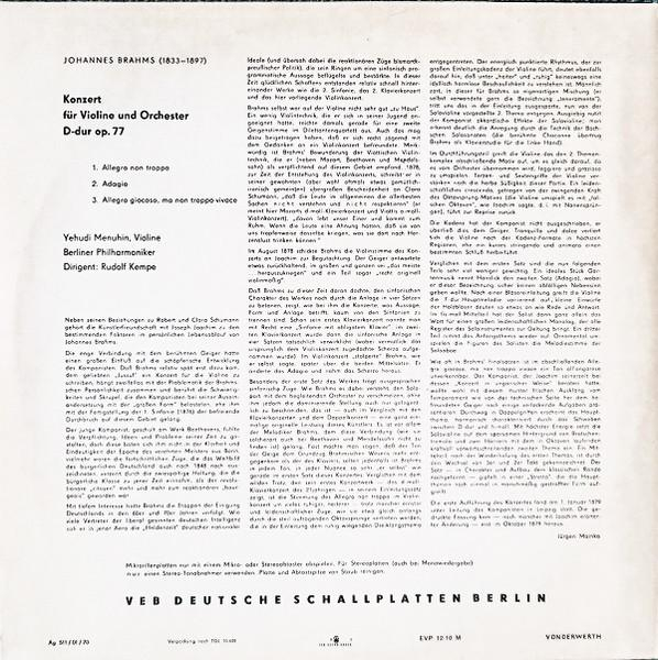 Yehudi Menuhin - Konzert Für Violine Und Orchester D-dur Opus 77 [2]