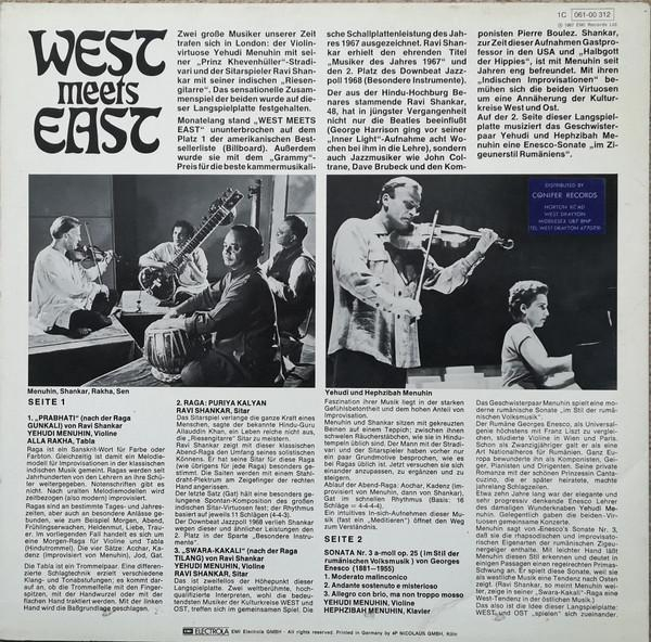Yehudi Menuhin - West Meets East (Ein Musikalisches Zusammenspiel) (Disc Vinil) [2]