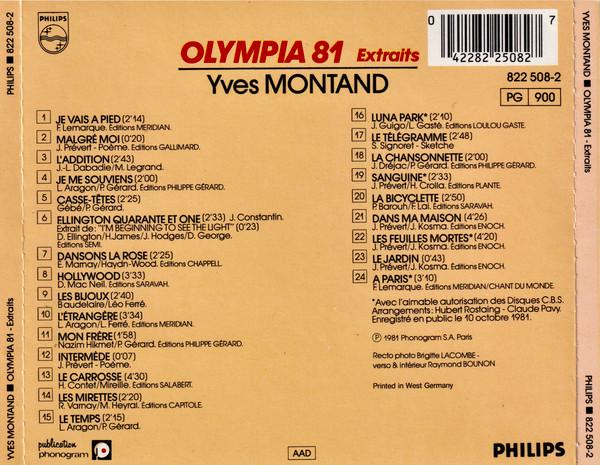 Yves Montand - Olympia "81" Extraits , (CD) [2]