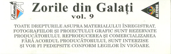 Zorile din Galați – Vol. 9 Vino Să-ți Șterg Lacrima (CASETA) [2]