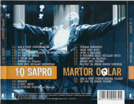 1-Q Sapro - Martor Oqlar , (CD) [1]