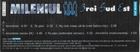 3rei Sud Est - Mileniul III, (Casetă Audio) [1]