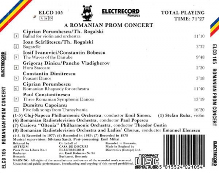A Romanian Prom Concert, (CD) [1]