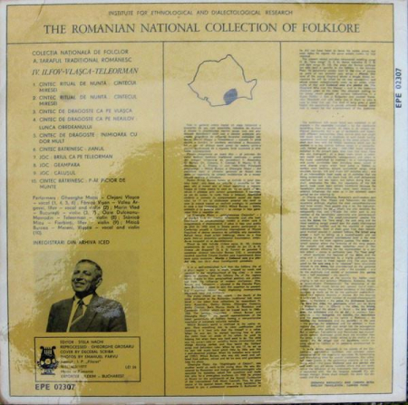 A. The Traditional Folk Music Band: IV. Ilfov - Vlașca - Teleorman, (Disc Vinil) [1]