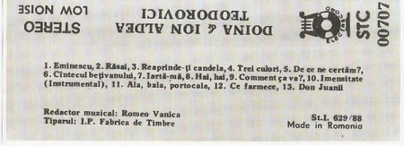 Doina Teodorovici - Răsai (Caseta Audio) [1]