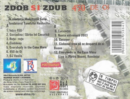 Zdob și Zdub - 450 De Oi (Caseta Audio) [1]