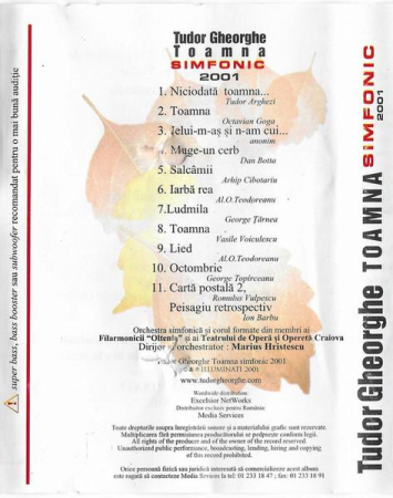 Tudor Gheorghe - Toamna Simfonic  (Caseta Audio) [1]