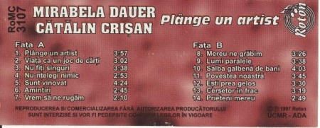 Mirabela Dauer - Plânge Un Artist (Caseta Audio) [1]